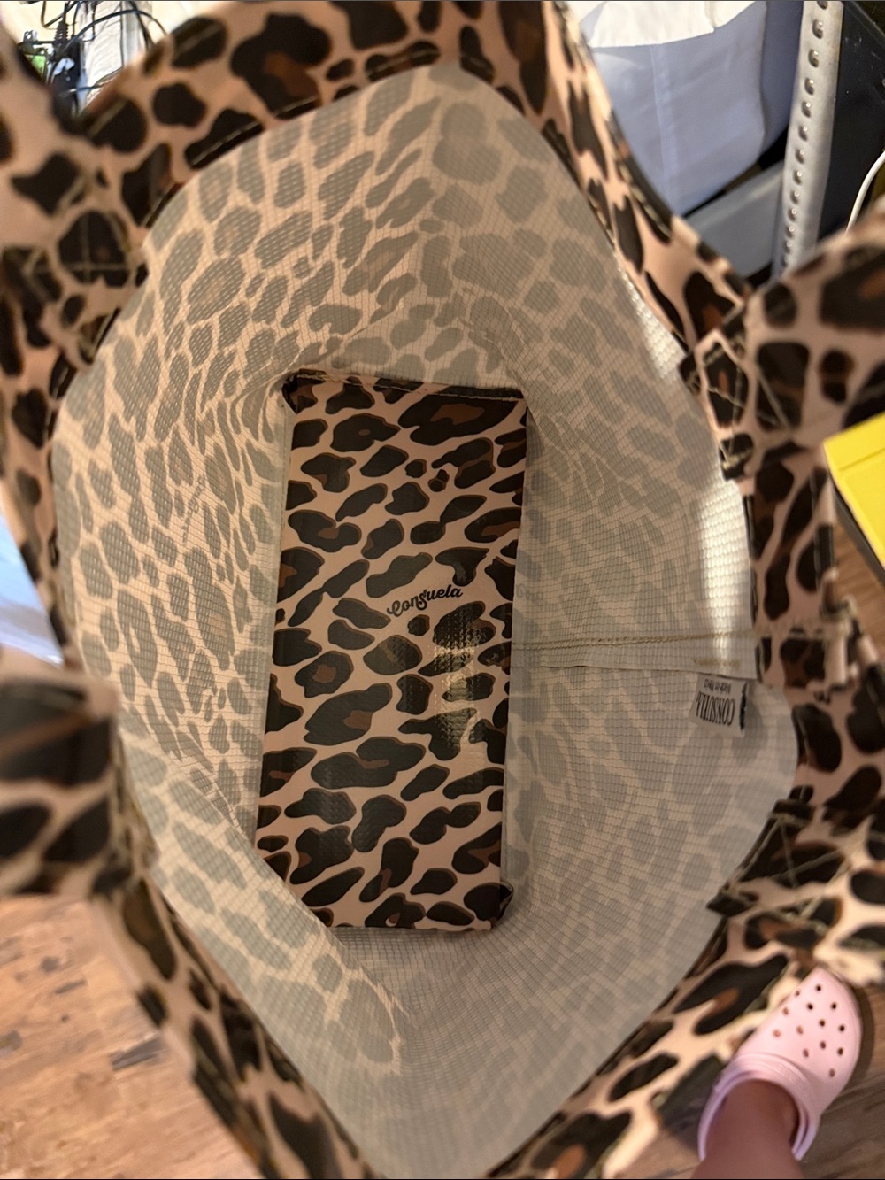 Consuela Pink and Black Leopard Print Tote - Picture 3 of 3